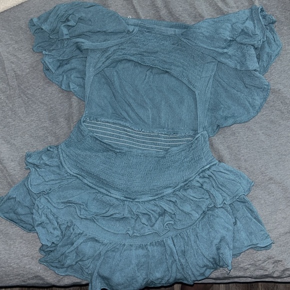 Teal Pants Store Shorts Romper - Picture 4 of 5